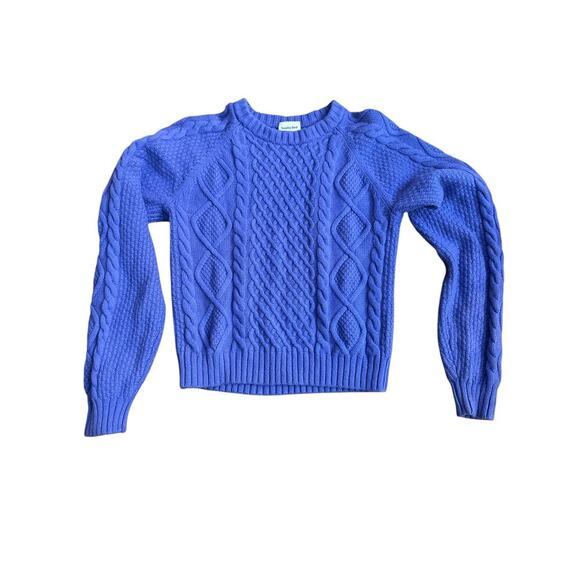 Aritzia Sunday Best Women's Blue Crew Neck Long Sleeves Lima Sweater Size XS - Picture 1 of 6